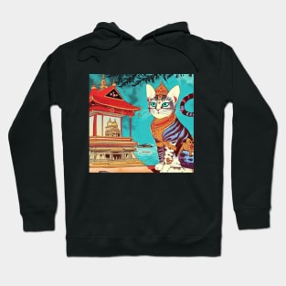 Hindu Kitty at the Temple Hoodie